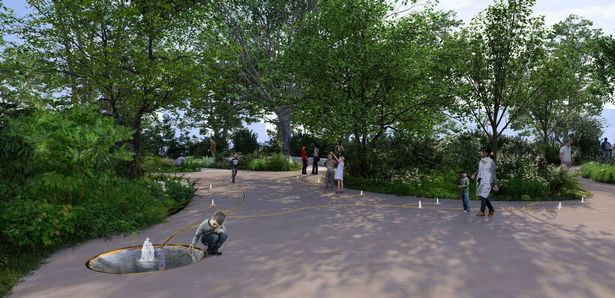 CGI of the proposed water feature (pictured) at Tate Britain