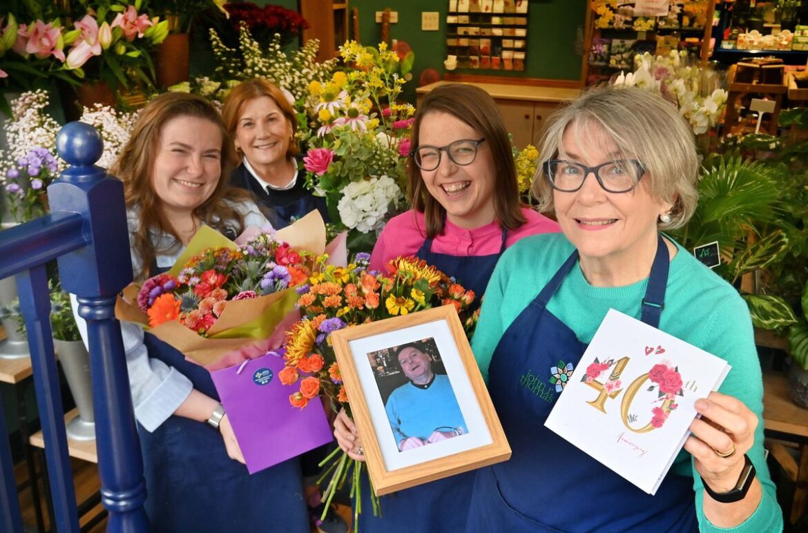 (Left to right) wife of founder John, Catherine Thomas, co-owner Bea Prosser, Catherine's sister Jean Molloy and florist Natalie Drury
