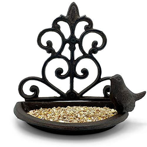 Cast Iron Wall Mounted Bird Feeder