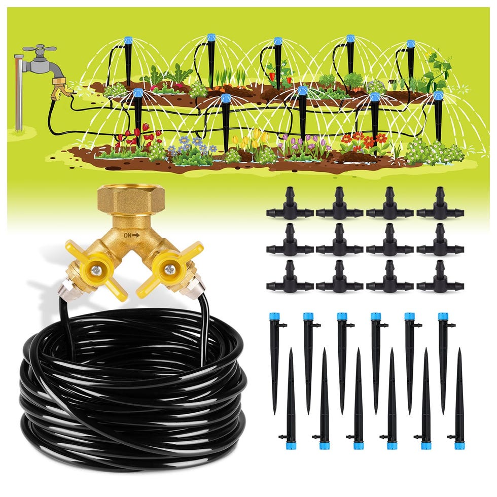 HIRALIY 50ft Drip Irrigation Kit Plant Watering System