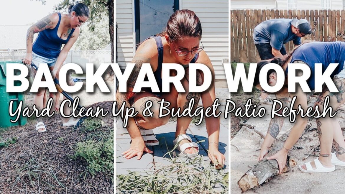 DIY BACKYARD WORK MAKEOVER | BUDGET PATIO REFRESH | BACKYARD IDEAS & MUST HAVE YARD WORK TOOLS DIY BACKYARD WORK MAKEOVER | BUDGET PATIO REFRESH | BACKYARD IDEAS & MUST HAVE YARD WORK TOOLS