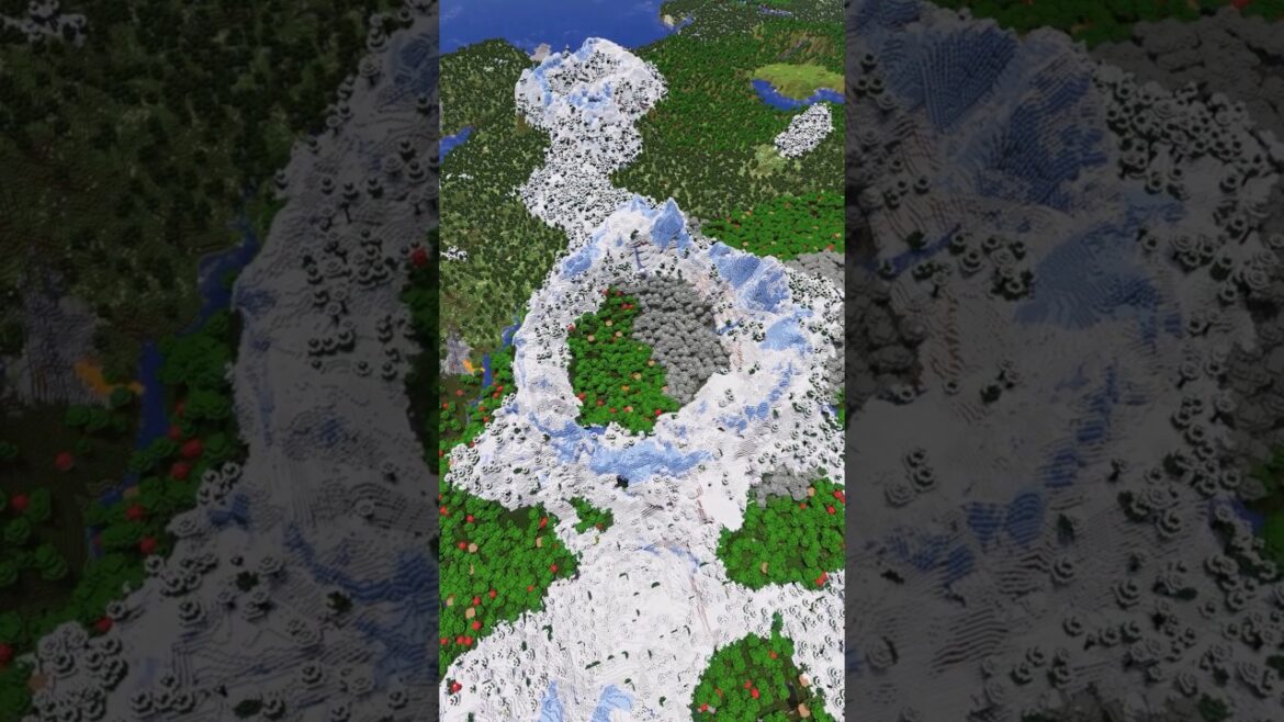 Minecraft Split Biome Mountain Circle Seed! (Pale Garden and Dark Forest)