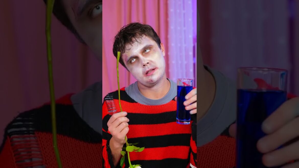 Soft side of a zombie 💀🌹🖤 #zombie #funnyshorts Soft side of a zombie 💀🌹🖤 #zombie #funnyshorts