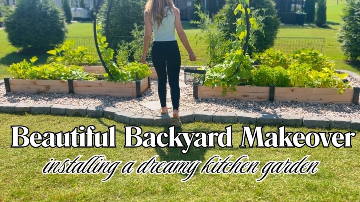 EXTREME Backyard Makeover | Dreamy Kitchen Garden Install | Before and After Yard Transformation