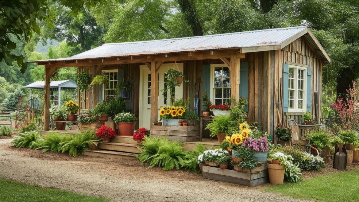 Charming Farmhouse Backyard Garden Shed Decor Ideas Make Your Outdoors Beautiful and You’ll Love