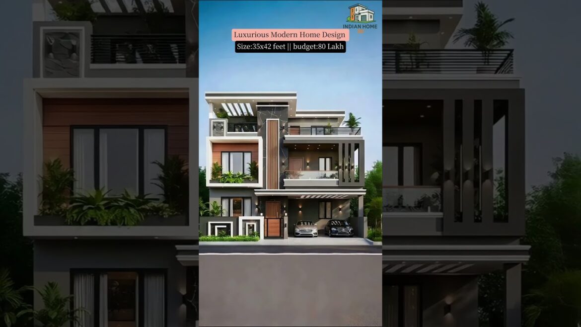 Luxurious Modern House Design | 35x42 Feet | 80 Lakh Budget #home #ghar #homedesign