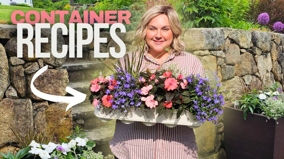 4 Beautiful Summer Containers Using Plant Recipes | Planting Self Watering Planters
