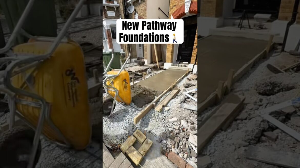 New Pathway Foundations🚶#landscaping #pathway #path #garden #diy #gardendesign