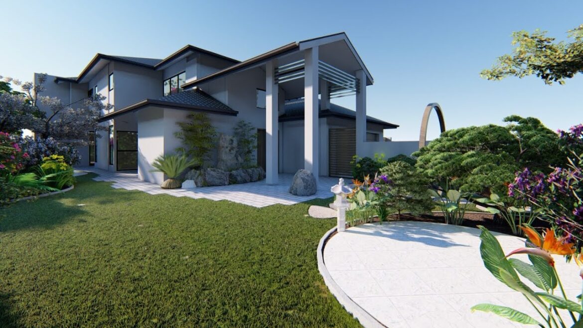 Japanese Garden Design and Visualization | Exterior Garden Design | Architect Khalid Mirza