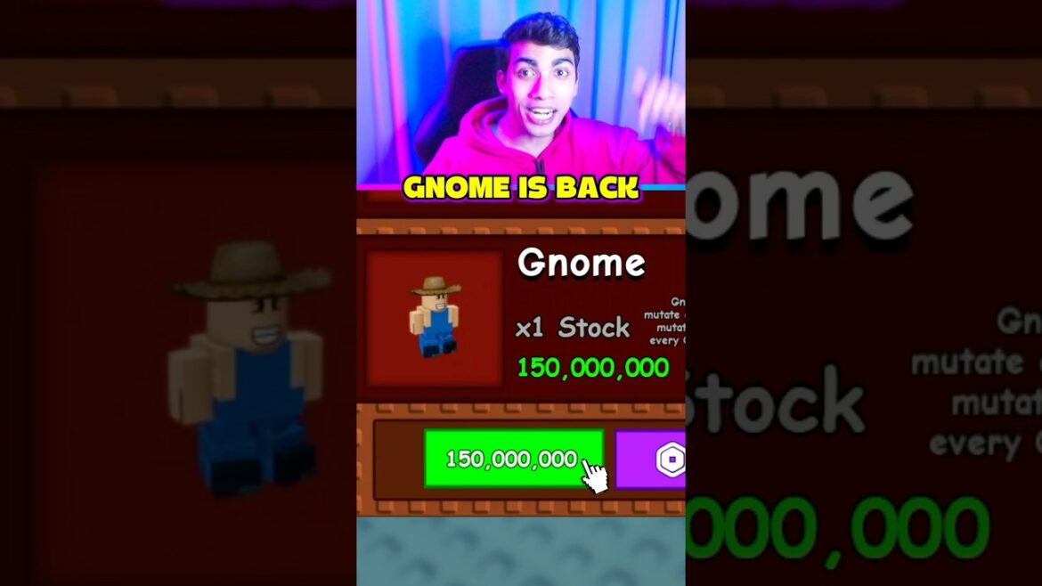 GNOME IS BACK GROW A GARDEN 😱