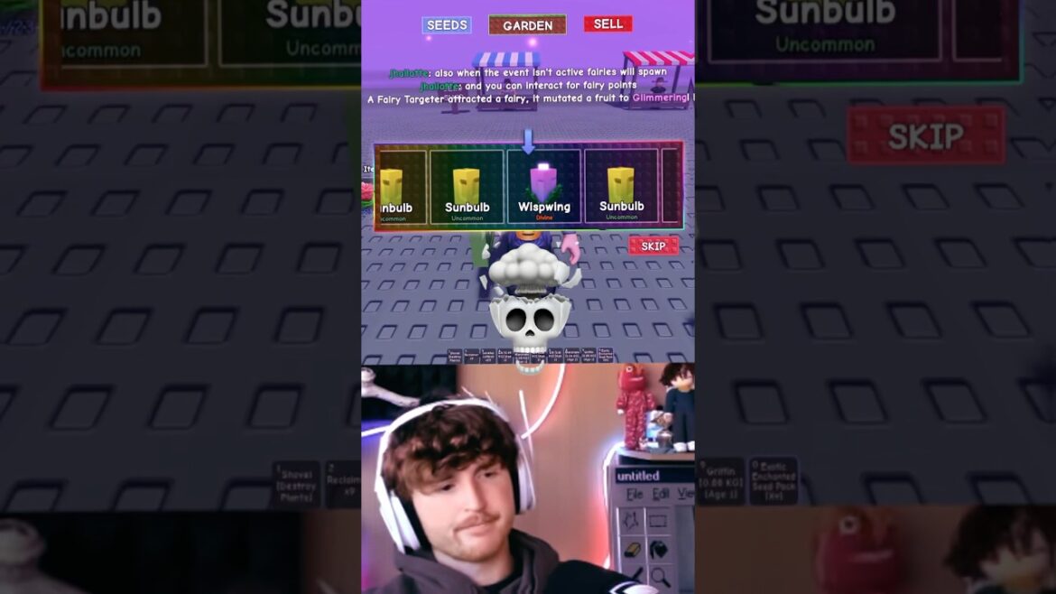 Caylus Gets The Rainbow Wisp Wing in Grow a Garden