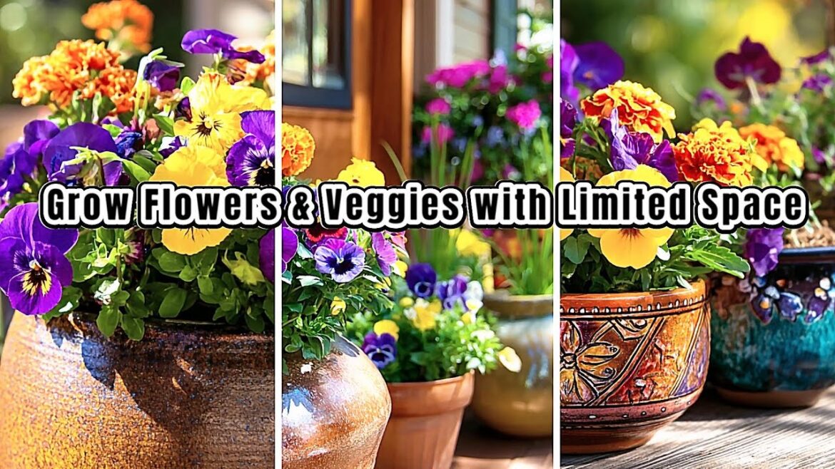 Container Gardening Ideas - Perfect For Growing Flowers And Veggies Even In The Smallest Spaces!