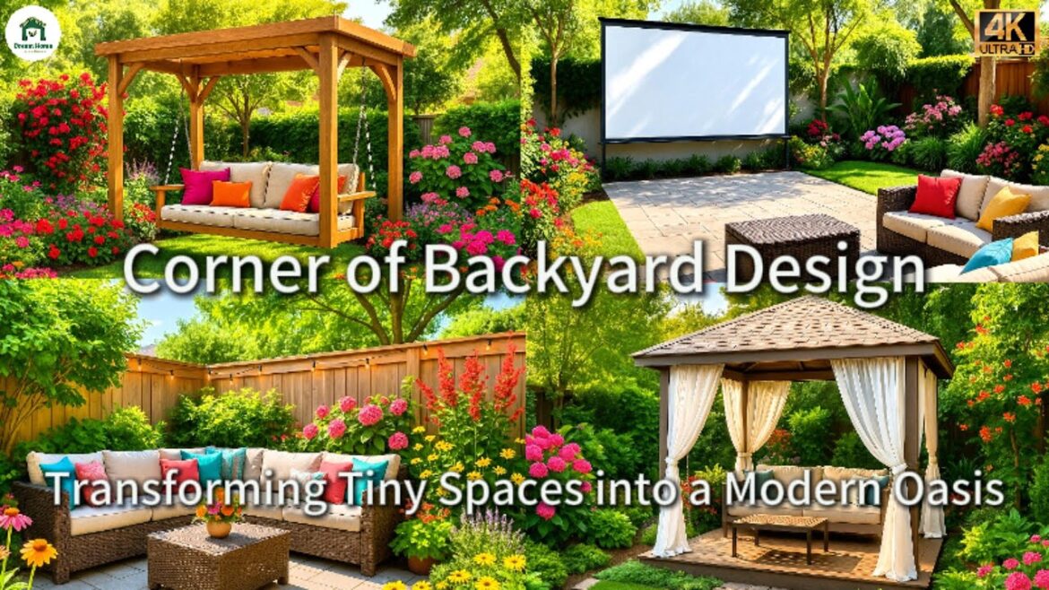 Corner of back yard design – Transform tiny space into oasis