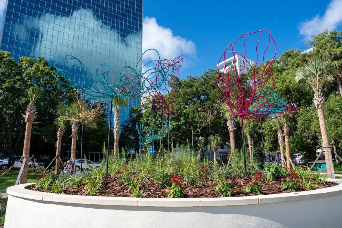 Orlando unveils new butterfly sculpture garden at Lake Eola Park