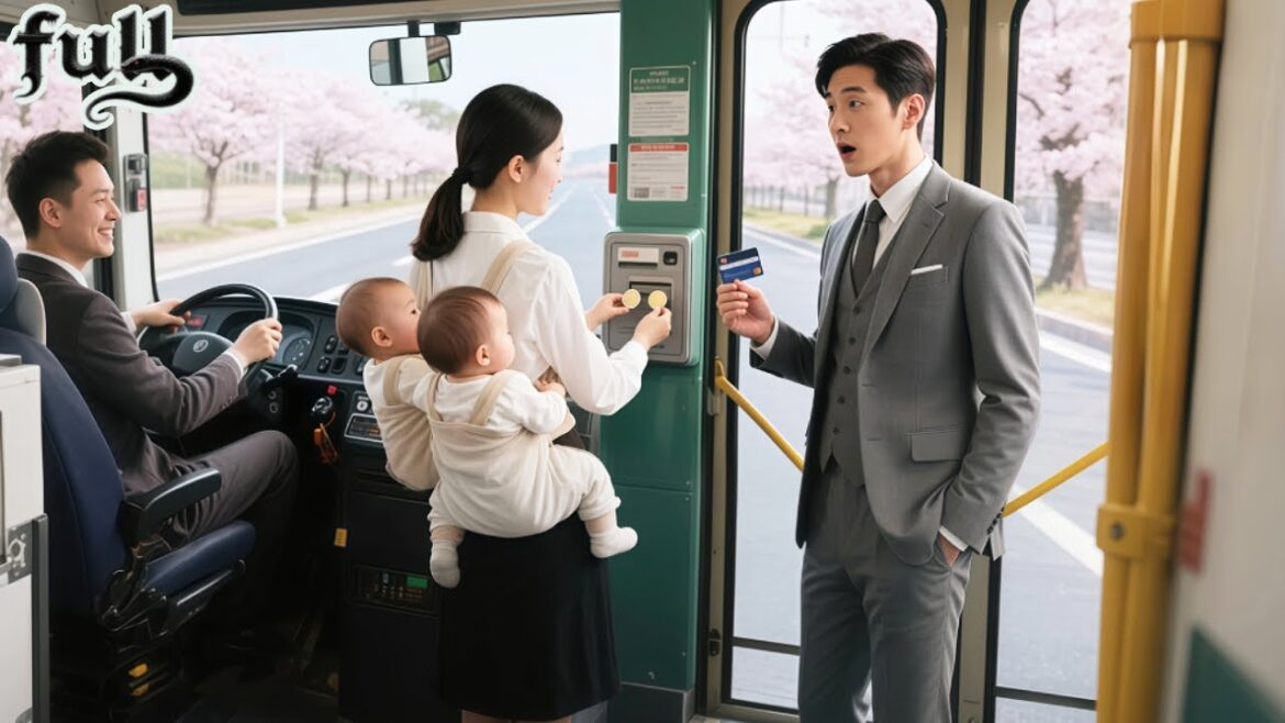 CEO’s First Bus Ride, But Embarrassed With No Fare! Until Single Mom Pays Coin For Him! Love Sparks!
