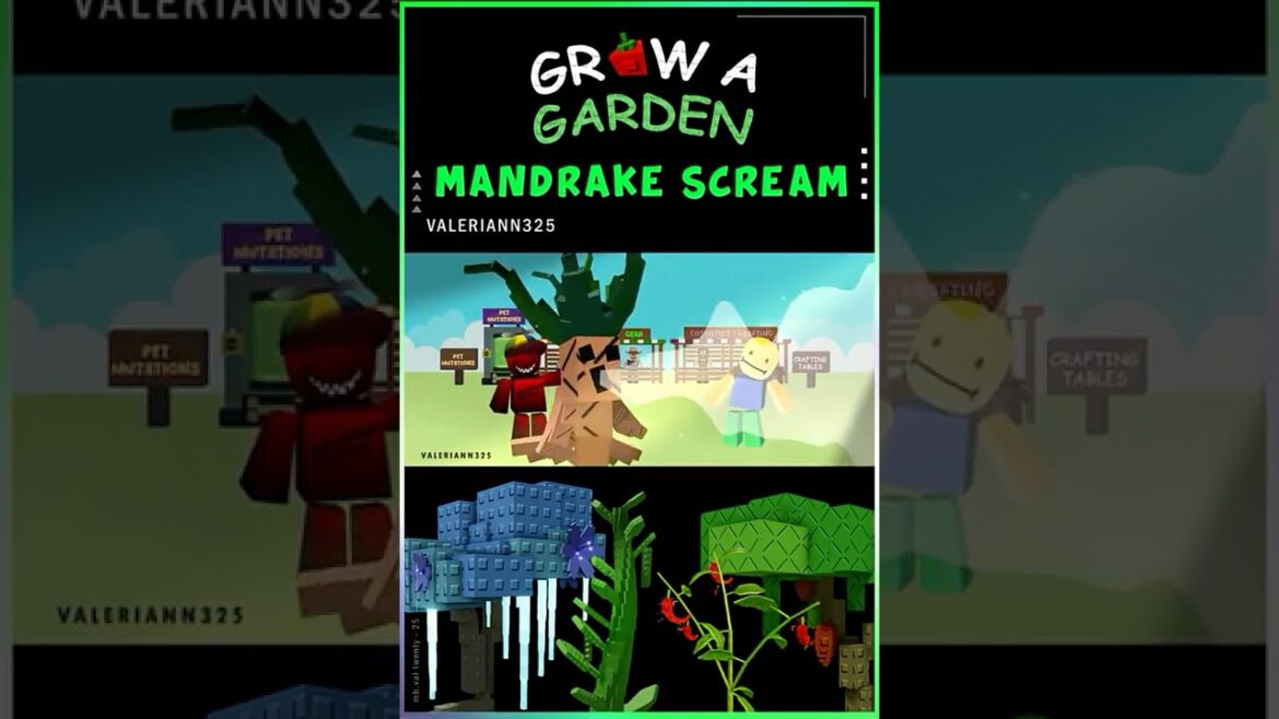 [Grow A Garden] THE SCREAMING MANDRAKE PLANT Be Like #growagarden #roblox #animation