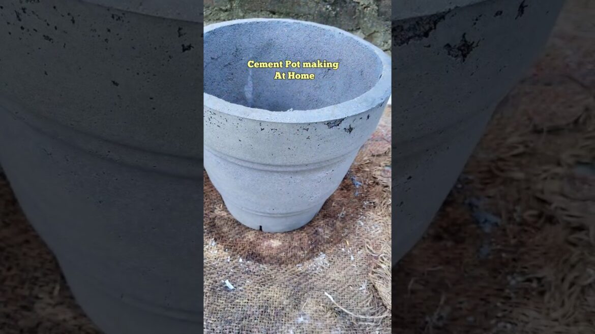 Tips For Cement Pot Making | How To Make a Cement Pot #garden #shorts #cementpot #shortsvideo