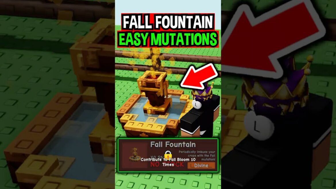 FALL MUTATION FOUNTAIN in Roblox Grow a Garden.. FALL MUTATION FOUNTAIN in Roblox Grow a Garden..