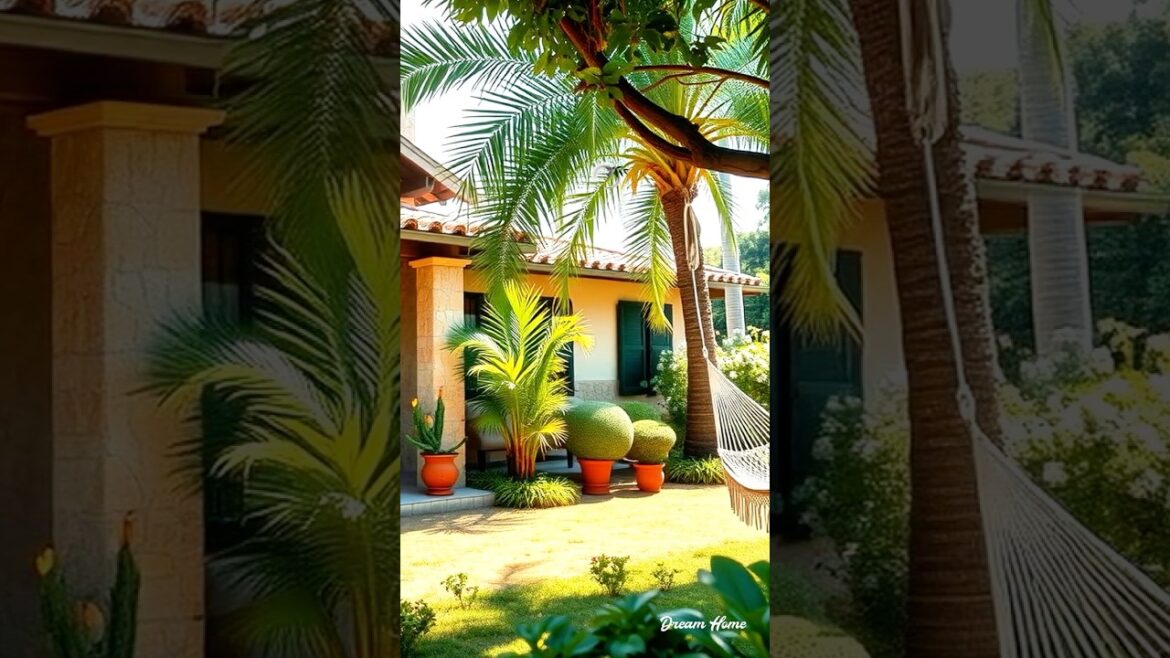 Sunny Front Yard Charm #home #eleganthomes #gardendesign #garden #gardendelight #homegardening