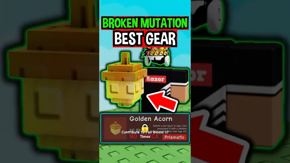 New BEST GEAR GOLDEN ACORN in Roblox Grow a Garden..
