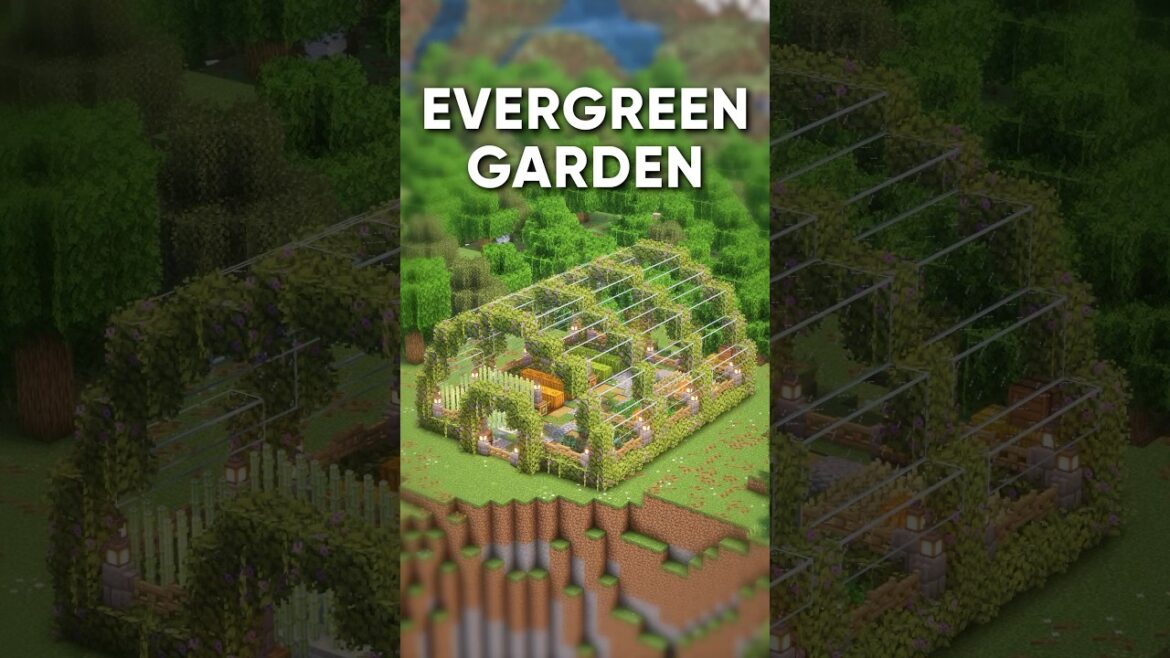 Minecraft Tutorial | Evergreen Garden 🪴 #minecraft #mrcrazy