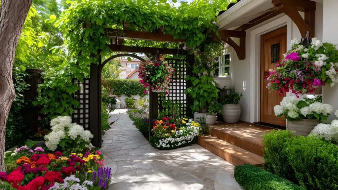 Cozy & Inviting Entryway 2025 | Small Front Yard Garden with Arches & Gate Inspiration Cozy & Inviting Entryway 2025 | Small Front Yard Garden with Arches & Gate Inspiration