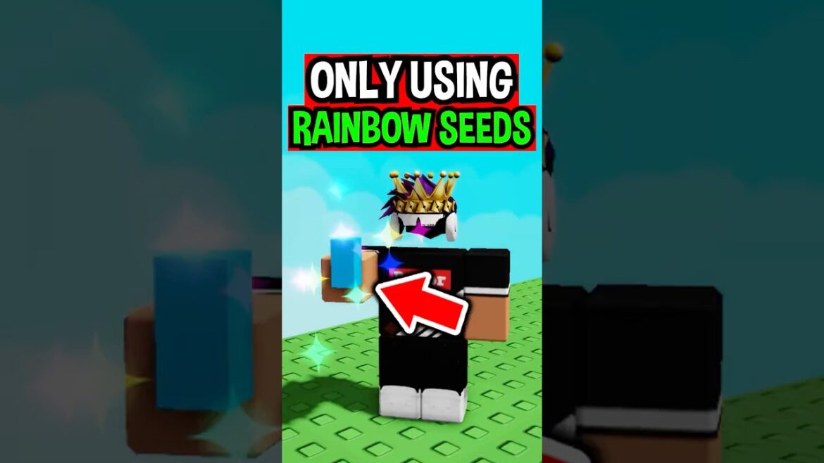 ONLY USING RAINBOW SEEDS in Roblox Grow a Garden..