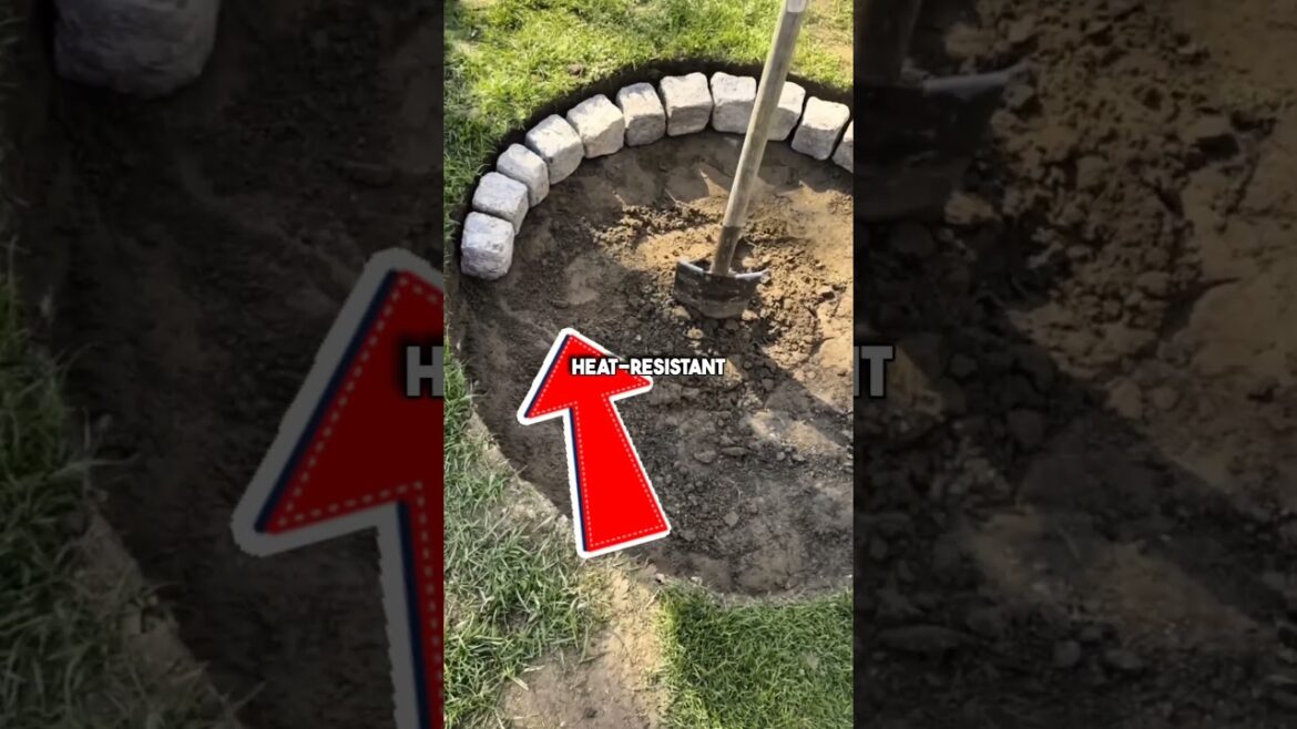 Super EASY Fire Pit Construction! #diy #garden #construction