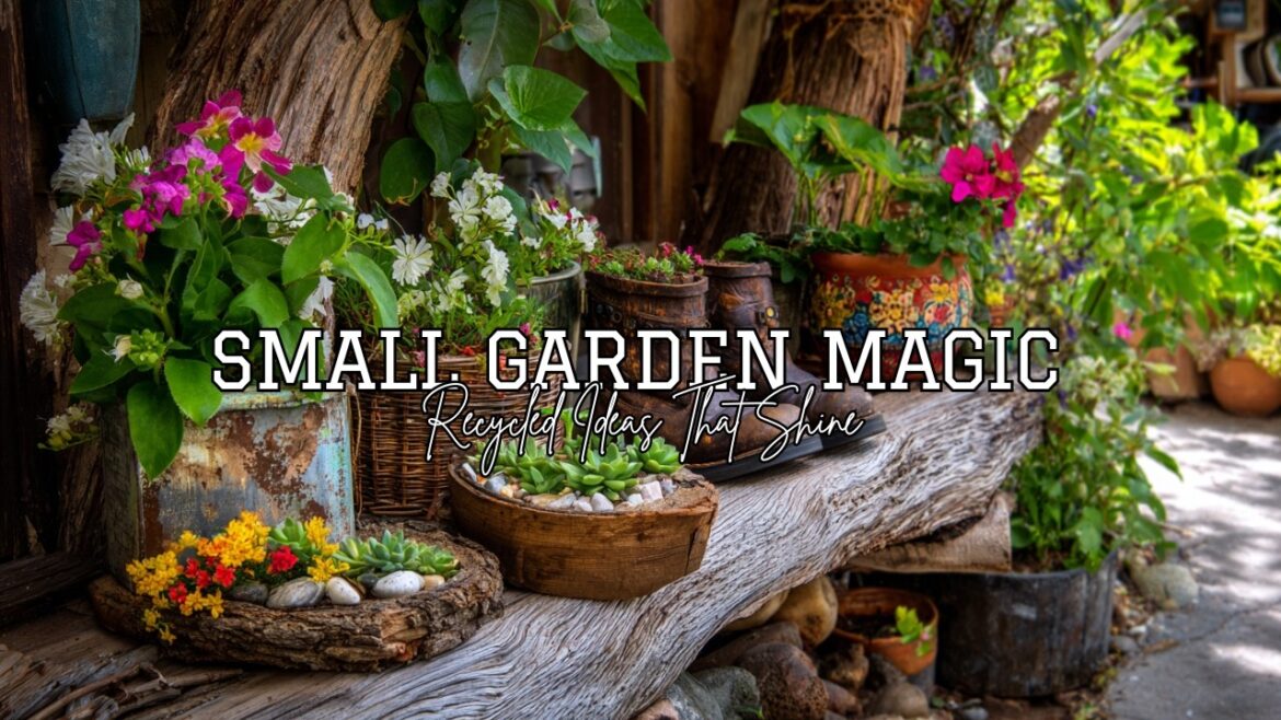 🌱 Small Garden Design Ideas | Recycled Décor Inspiration for Tiny Spaces 🌿