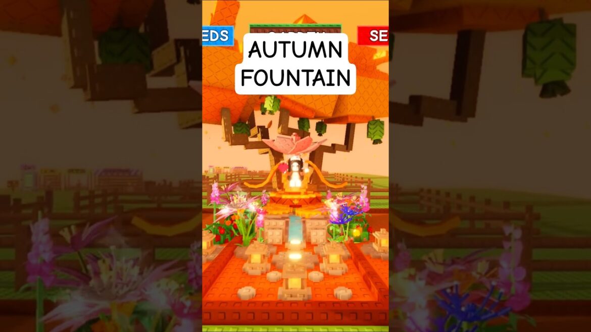 #14 Grow a Garden Design Ideas - Fall Fountain #growagarden
