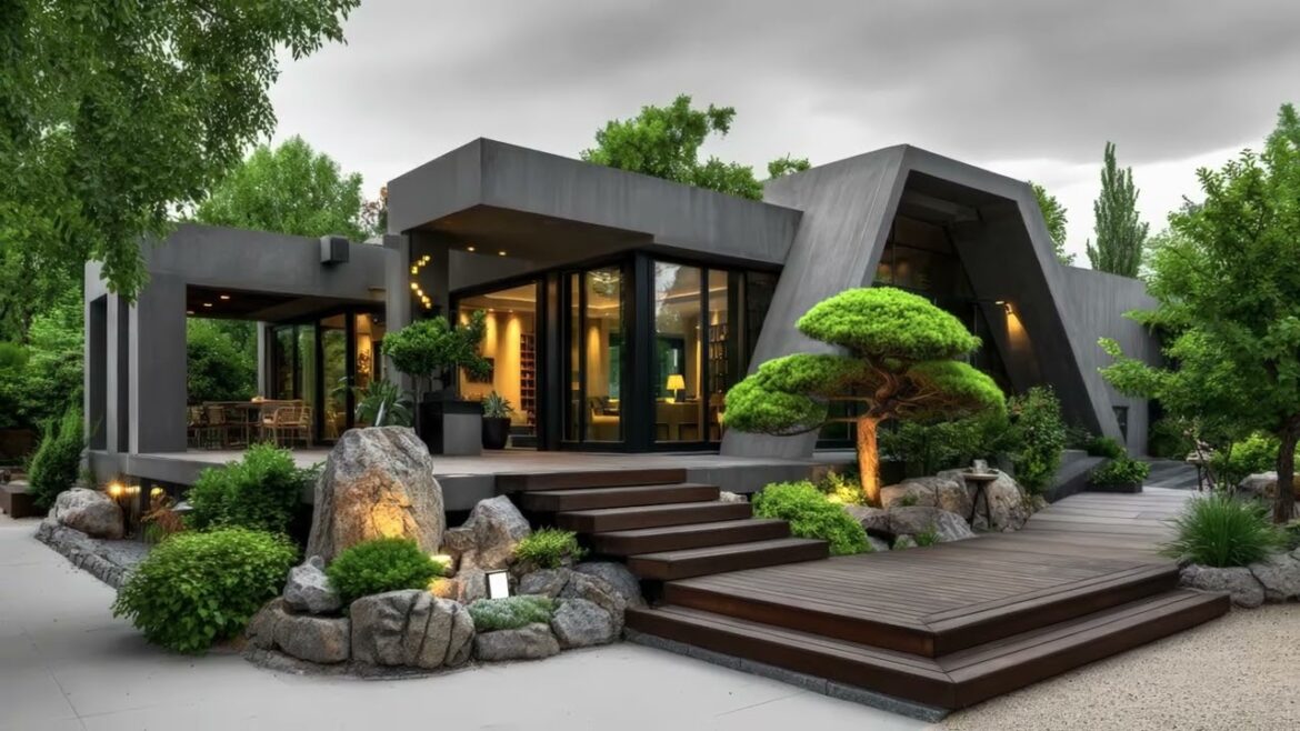 Small Concrete House with Rustic Backyard Garden | Minimalist Home & Natural Outdoor Retreat 🌿🏡 Small Concrete House with Rustic Backyard Garden | Minimalist Home & Natural Outdoor Retreat 🌿🏡