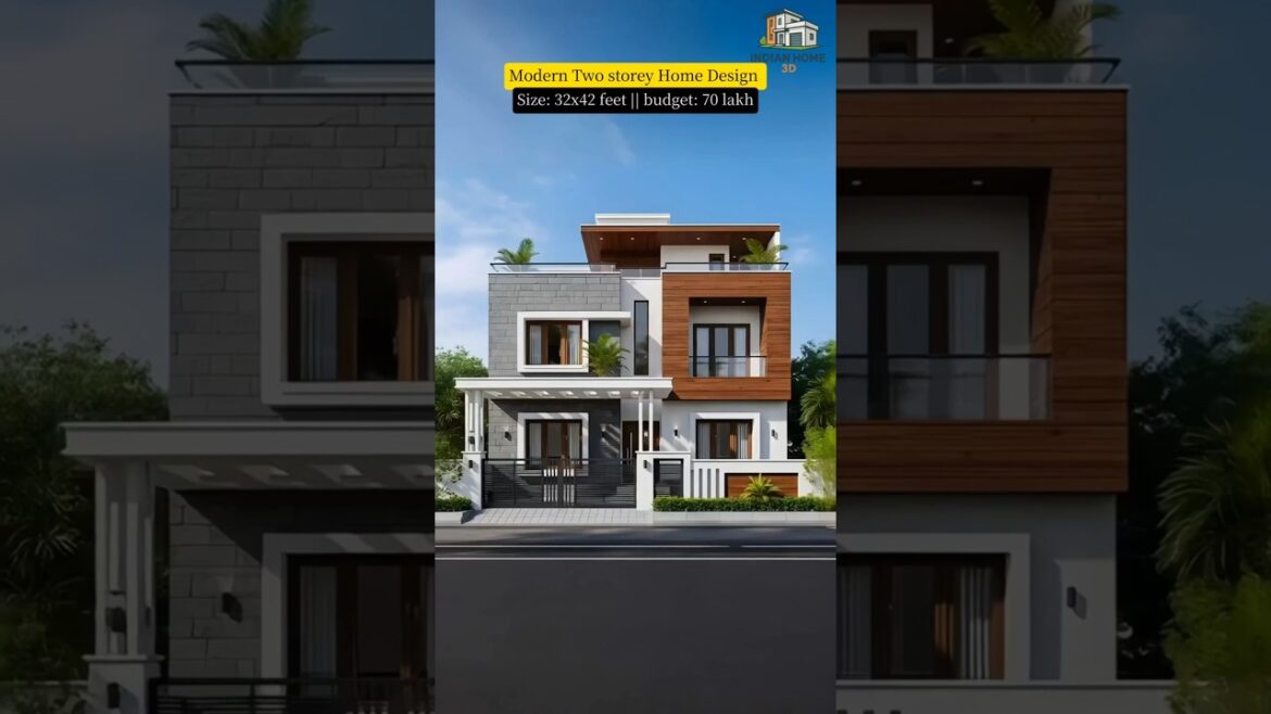 Modern 32×42 Feet House Design | 70 Lakh Budget | Stylish Exterior Look #beautiful #home #design Modern 32x42 Feet House Design | 70 Lakh Budget | Stylish Exterior Look #beautiful #home #design