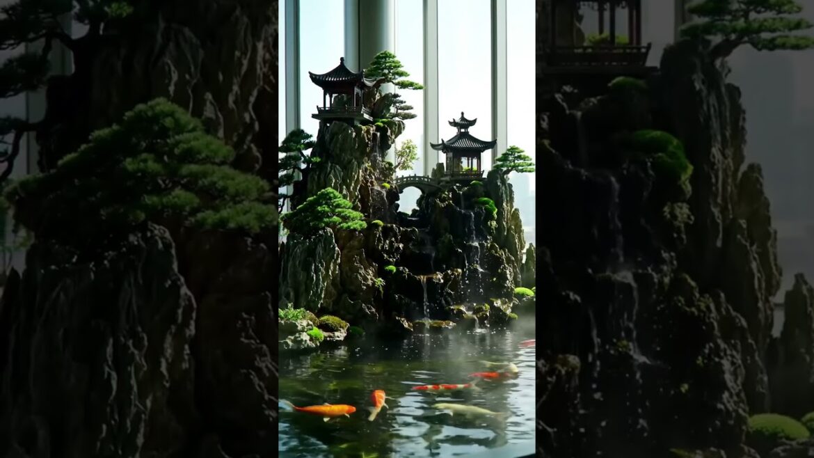 A Miniature Paradise Inside Your Home! Pure Serenity in Every Detail #aquariumwaterfall #aquascape A Miniature Paradise Inside Your Home! Pure Serenity in Every Detail #aquariumwaterfall #aquascape