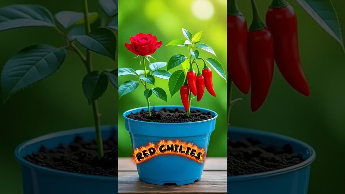 how to grow red and green chillies at home #shorts #shortsfeed #shortvideos #chili #mirchi #ytshorts