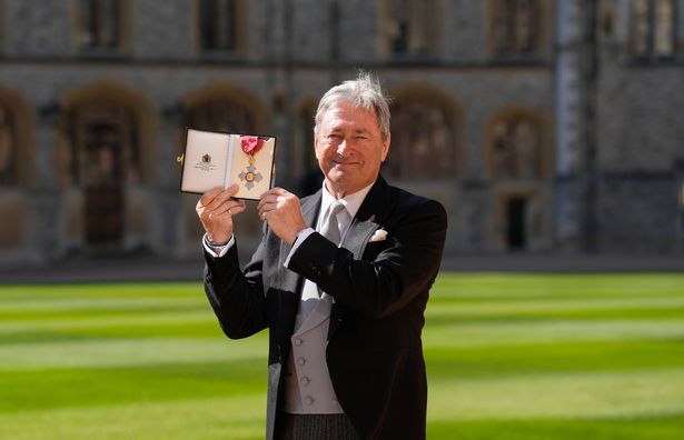 WINDSOR, ENGLAND - APRIL 1: Alan Titchmarsh after being made a Commander of the Order of the British Empire (CBE)  during an Investiture ceremony at Windsor Castle on April 1, 2025 in Windsor, England.  (Photo by Andrew Matthews - WPA Pool/Getty Images)