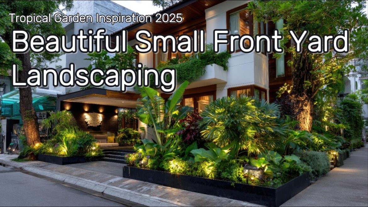 🌴 Beautiful Small Front Yard Landscaping | Tropical Garden Inspiration 2025
