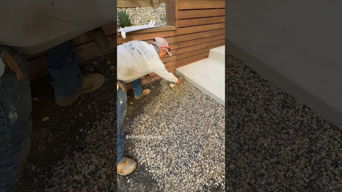 Gravel Patio #concrete #construction #landscaping #work #backyard