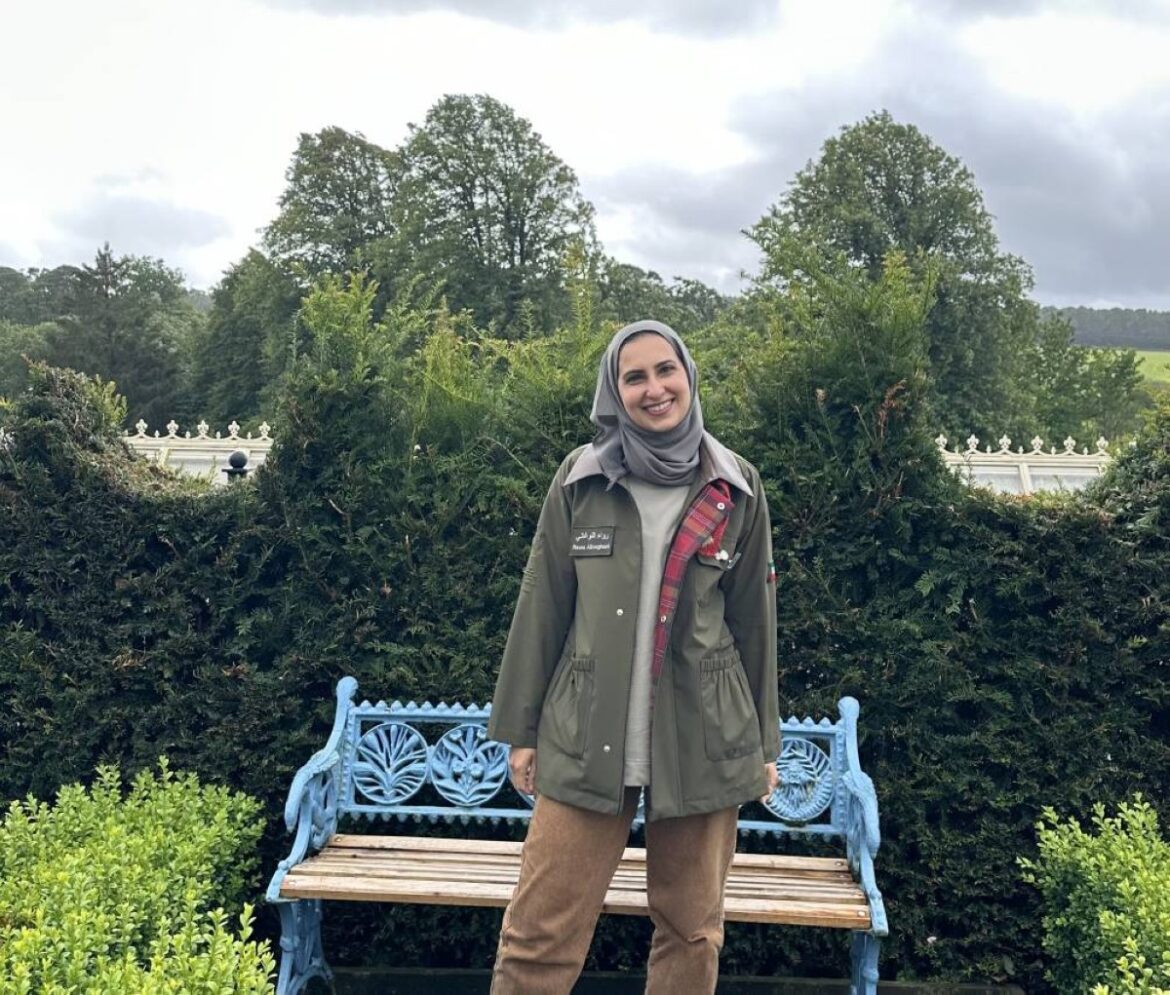 Kuwaiti designer blends fashion and gardening on global stage Rawa Alloughani wearing the jacket she designed.