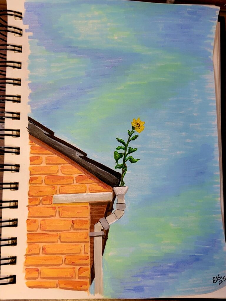 Art inspired by a resilient sunflower Art inspired by a resilient sunflower