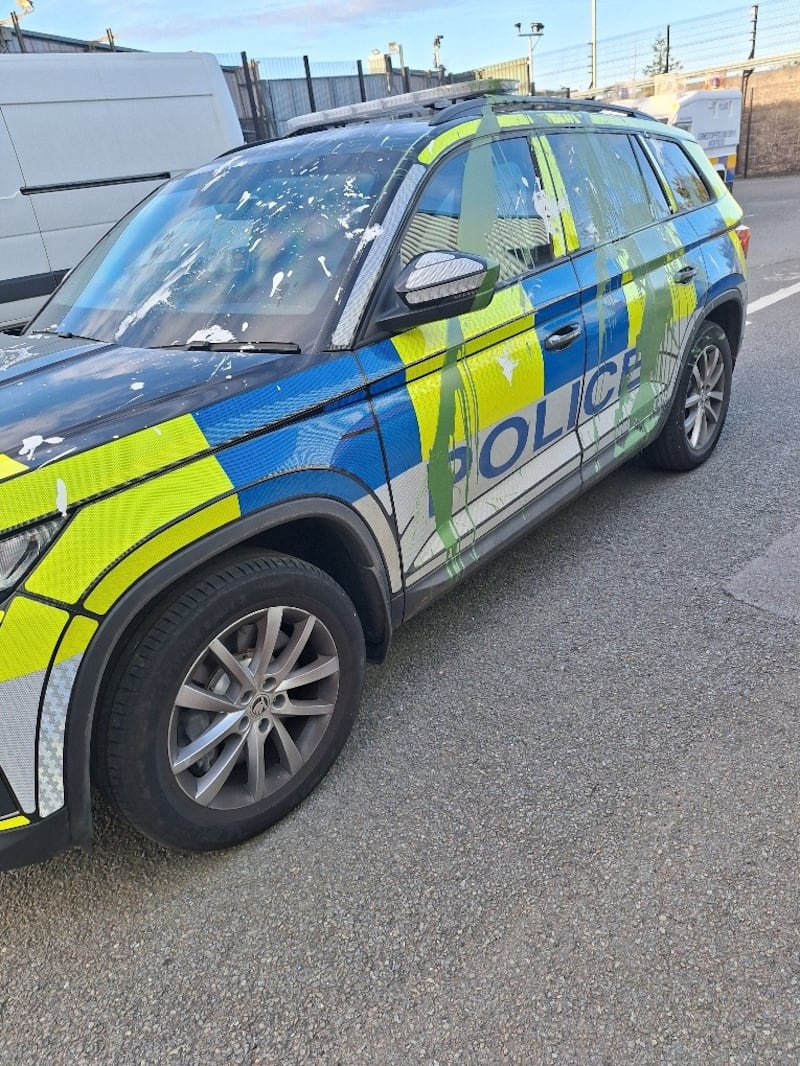 Police say the car has been rendered "unfit for use" PICTURE: PSNI