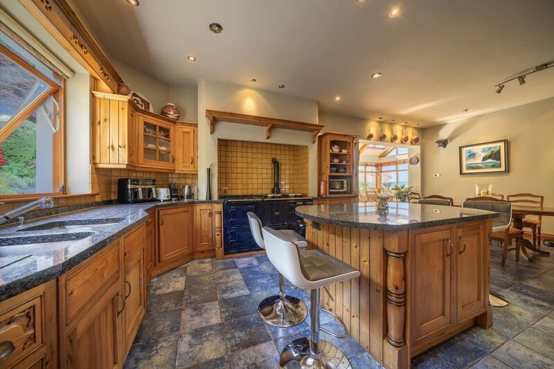 Kitchen with blue Aga