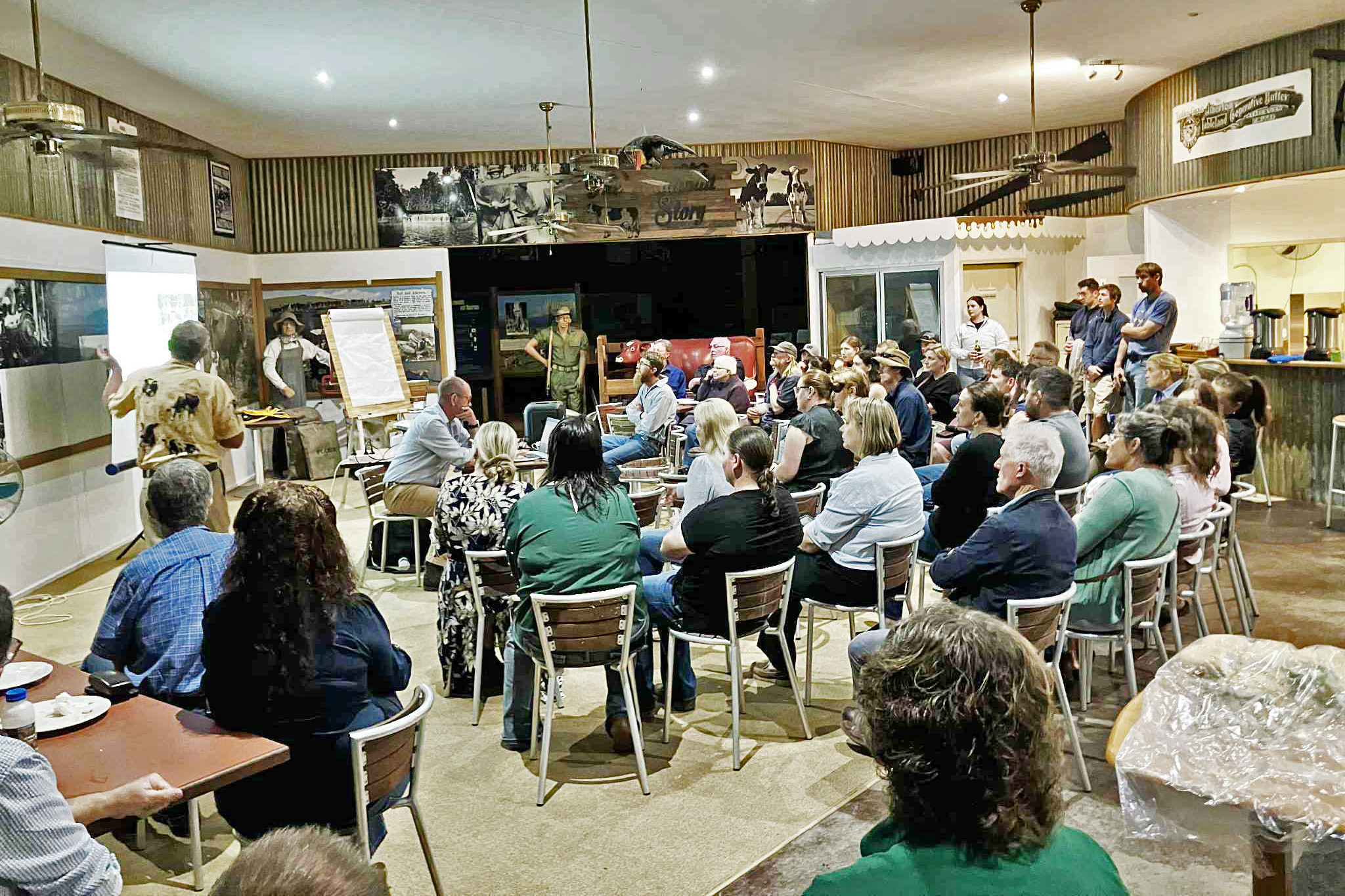 A solid turnout for the Tablelands Dairy Pathways meeting.