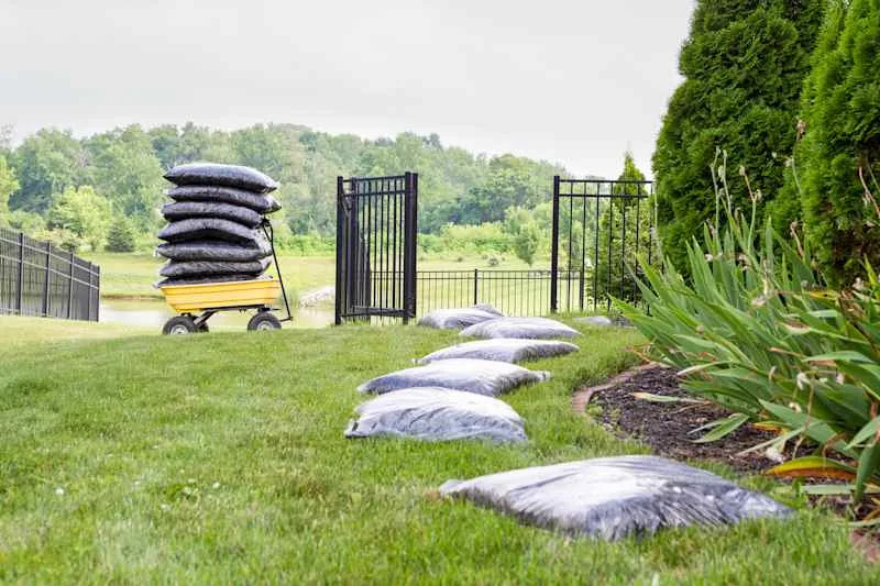 Mulching the garden takes time and effort