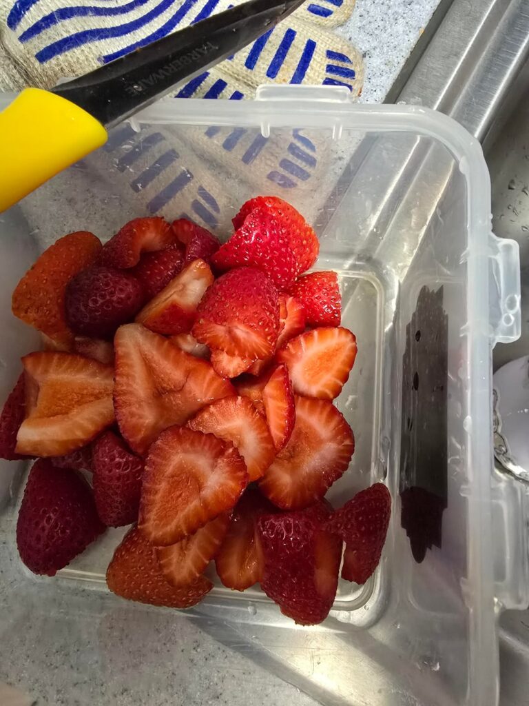 Strange cuts inside strawberries?