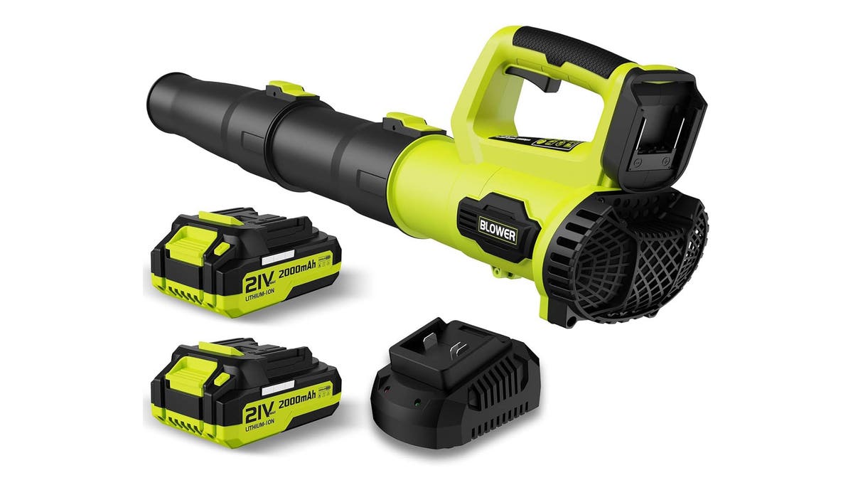 Leaf blow small yards quickly with this cordless blower. 