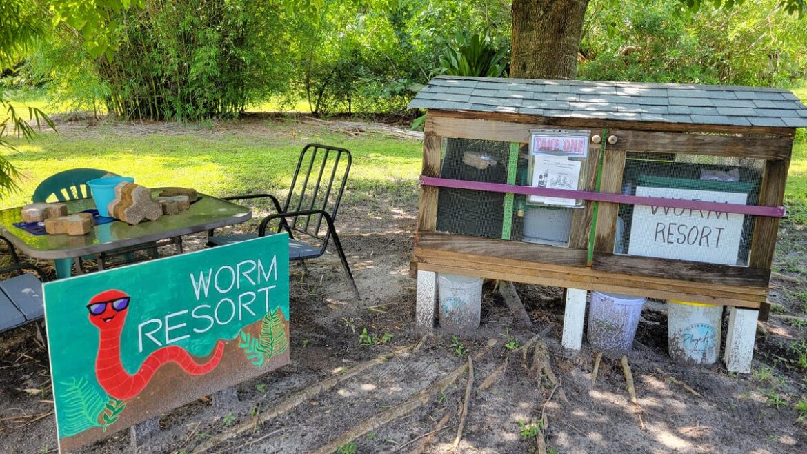 Check out the 'worm resort' and much more at Brevard Discovery Garden