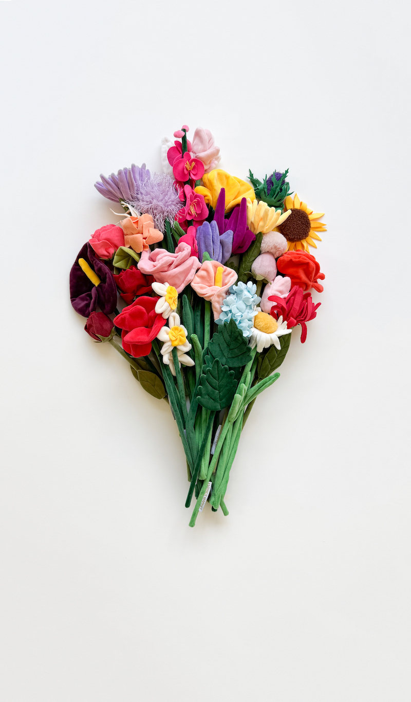 A bouquet of the plush flowers included in Cj Hendry's Flower Market 2.0