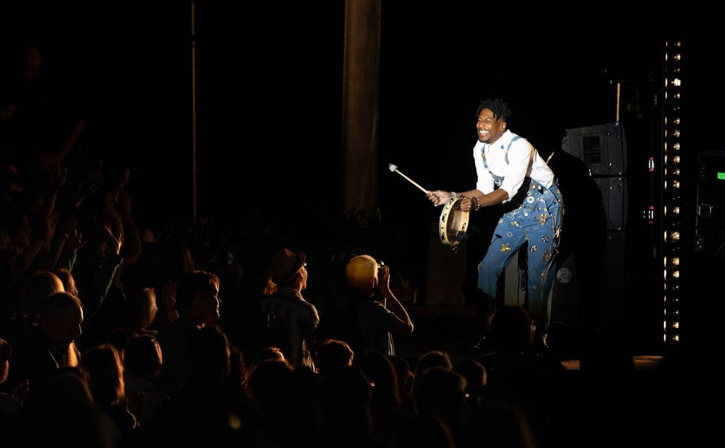 Jon Batiste, photographed by Justin Hackworth at Red Butte Gardens in Salt Lake City, Utah