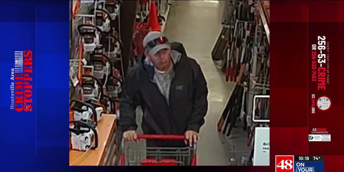Huntsville-area Crimestoppers searching for man accused of stealing gardening tools from ACE Hardware Huntsville-area Crimestoppers searching for man accused of stealing gardening tools from ACE Hardware