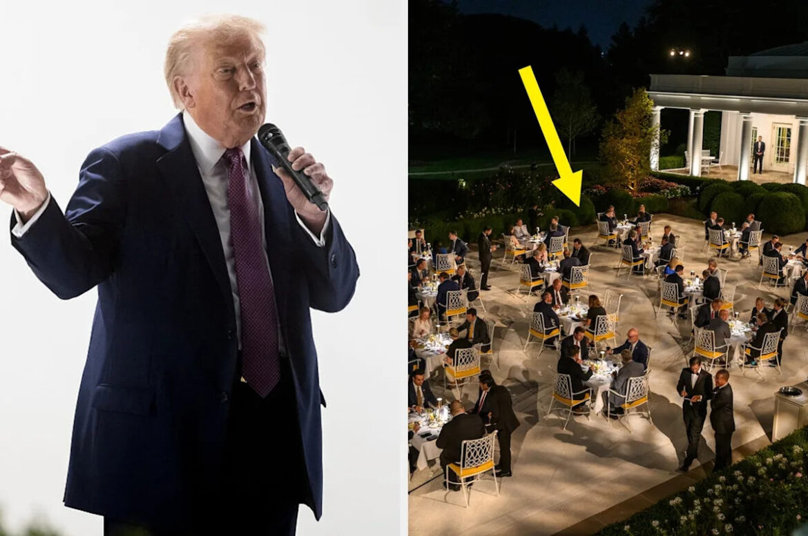 People Are Having A Field Day Over Donald Trump's First Event In The New Rose Garden